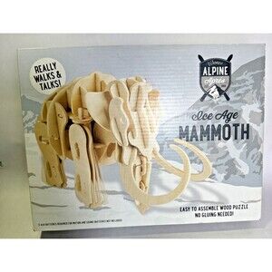 New Alpine Wooden Ace Age Mammoth Puzzle With Movement Really Walks & Talks!